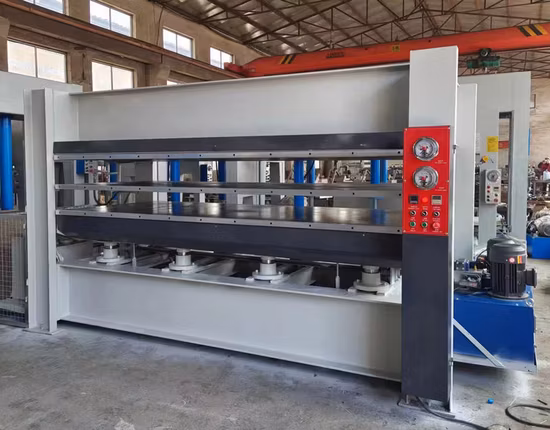 120t 목공 목재 베니어 유압 자동 HPL 도어 바닥재 라미네이팅 멜라민 핫 오일 가열 프레스 성형 프레스 기계 누르기