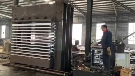CE가 포함된 800t 4*8 다층 합판 멜라민 라미네이트 핫 프레스 기계