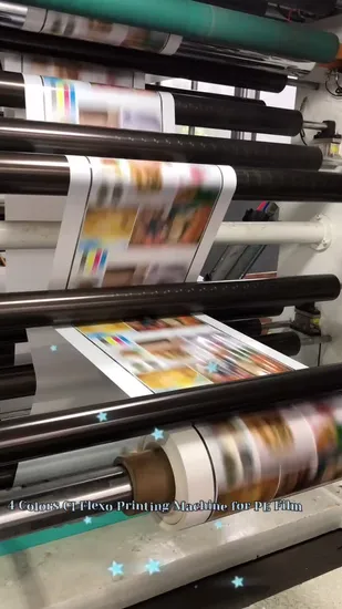 필름 Flexography 인쇄기를 위한 고속 고품질 뜨거운 판매 4 색깔 세라믹 롤러 인쇄기